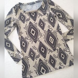 about a girl 🧭Southwest Long-Sleeve Top~ Size: L